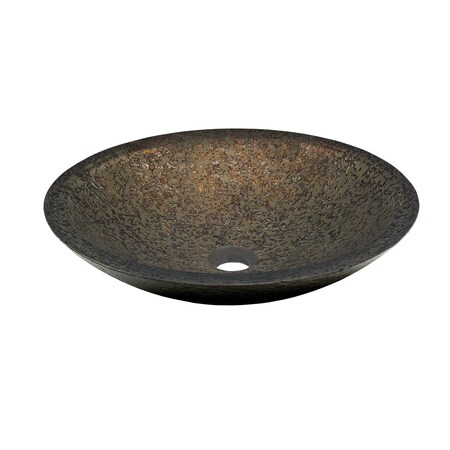 Novatto LAGHETTO Glass Vessel Bathroom Sink Set, Brushed Nickel NOHP-G031BN